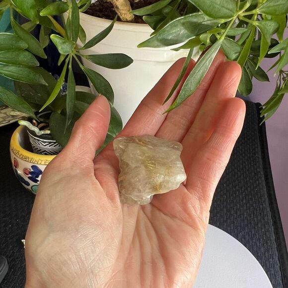 Golden Rutilated Quartz‎ Crystal Freeform (#9) - Picture 2 of 11